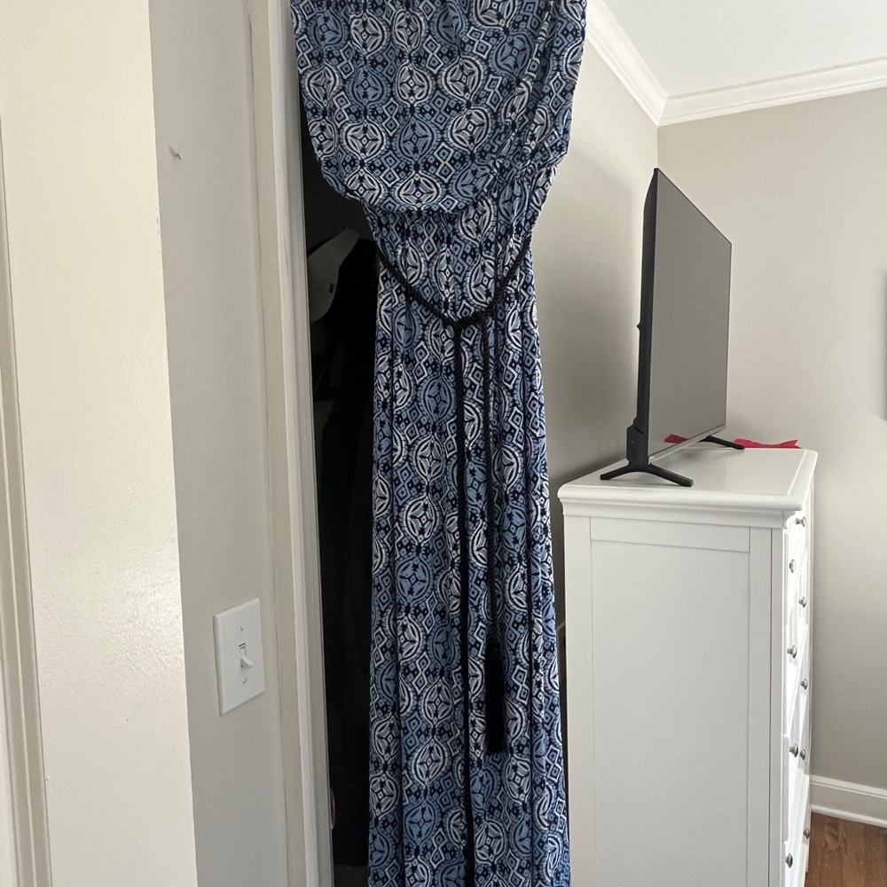 Ariella Blue and White Jumpsuit